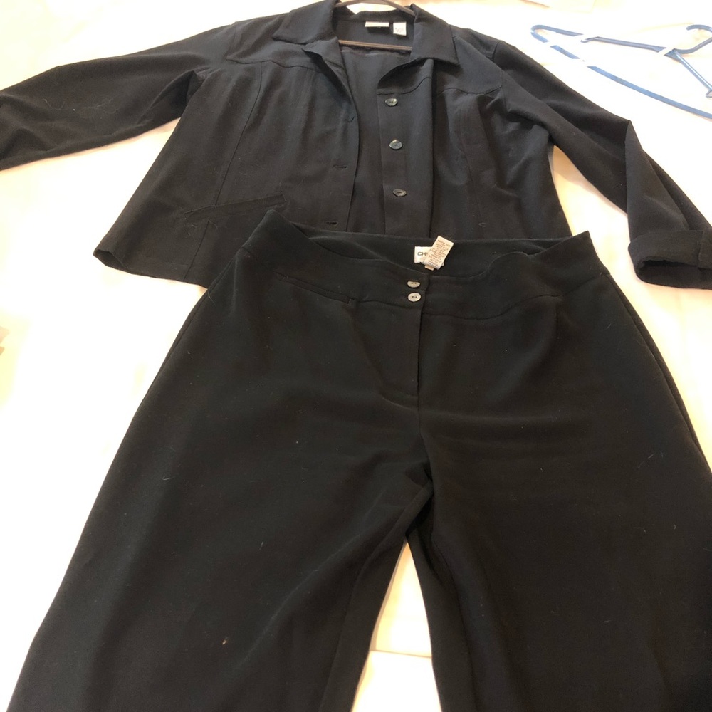 Black Button Down two-Piece